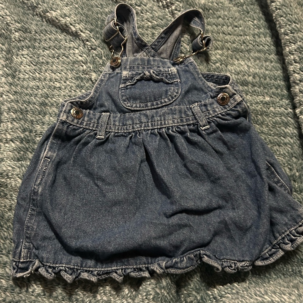 Arizona Jean Company Girls’ Denim Overall Dress - Blue